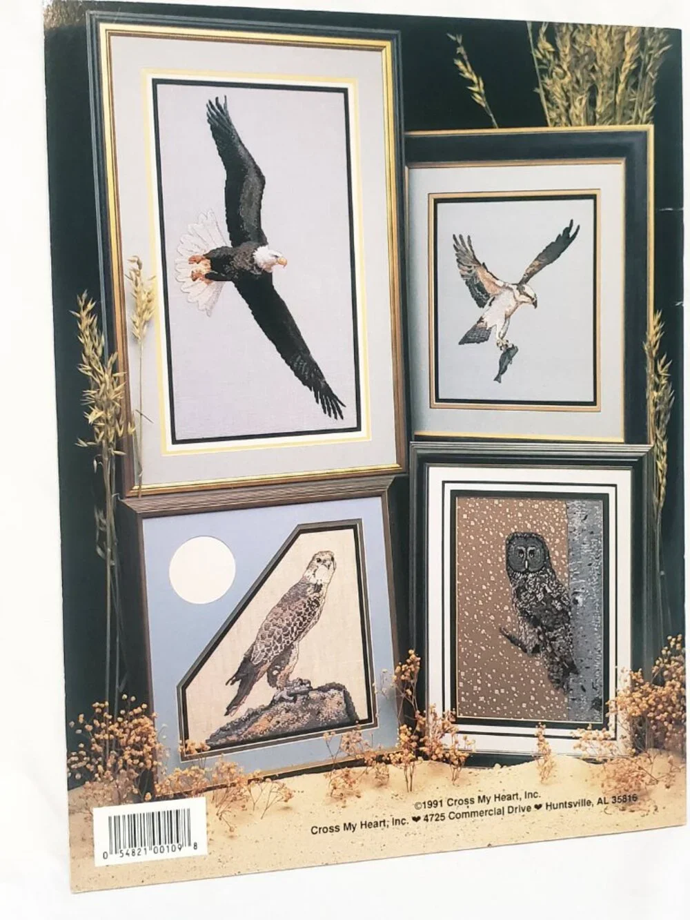 Majestic Birds of Prey Cross Stitch Booklet 1991 Cross My Heart CSB63 Bald Eagle